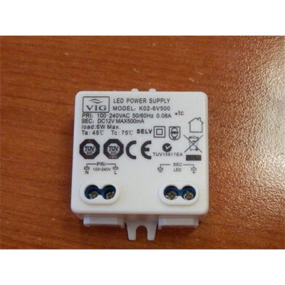 ALIMENTATORE LED 6X1W 230V-12V 0,35 LED-DR6A