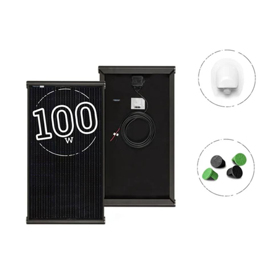 pannello-solare-100w-black-boost-per-camper-con-celle-monocristalline-perc