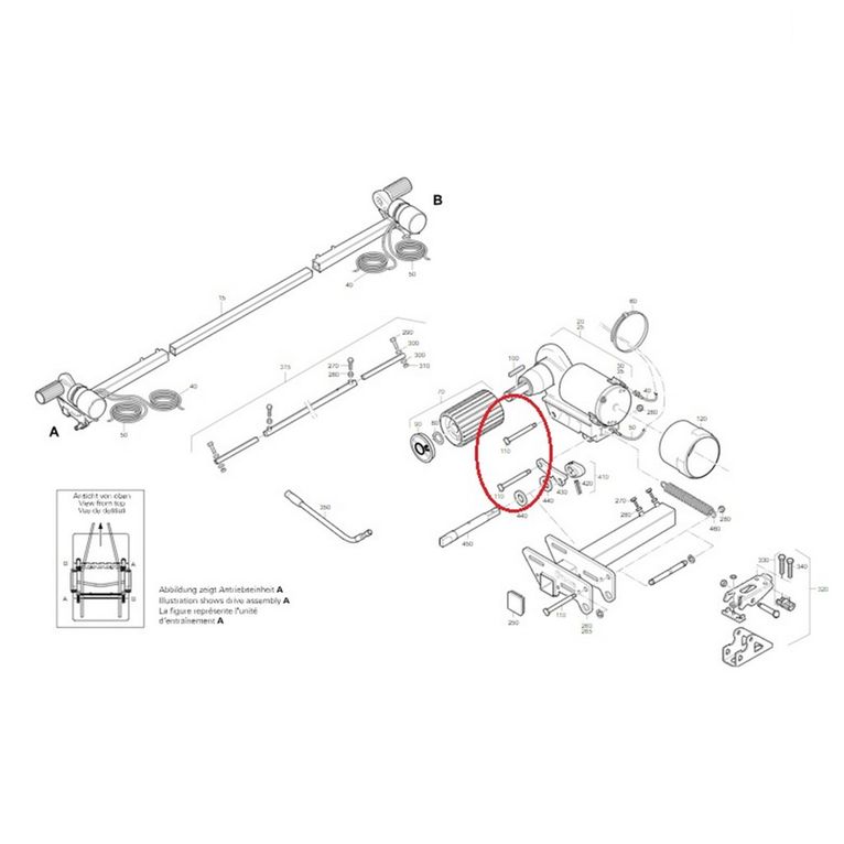 vite guida 76 mm mover sr