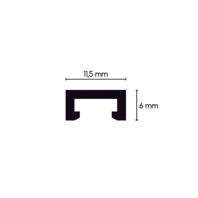 profilo porta led a sbalzo • 1,6 m