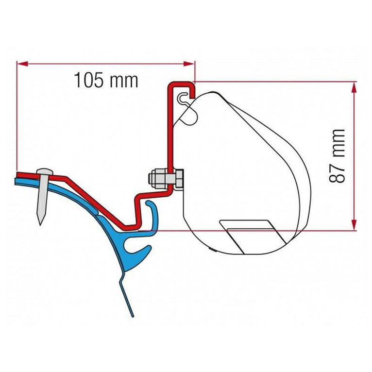 staffe per f35 kit wv t6 kepler - fiamma