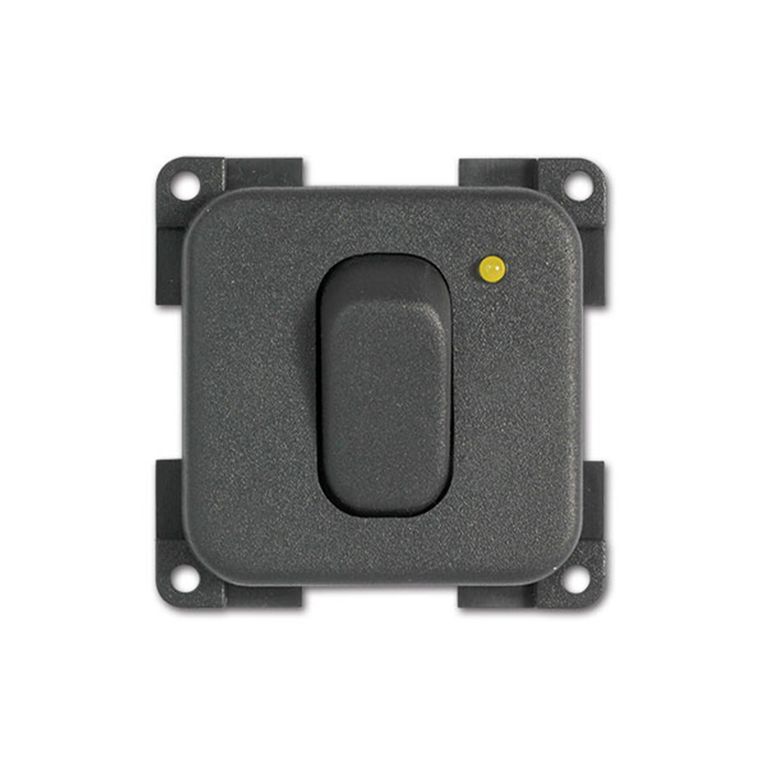interruttore con led - 12 v - giallo / grigio