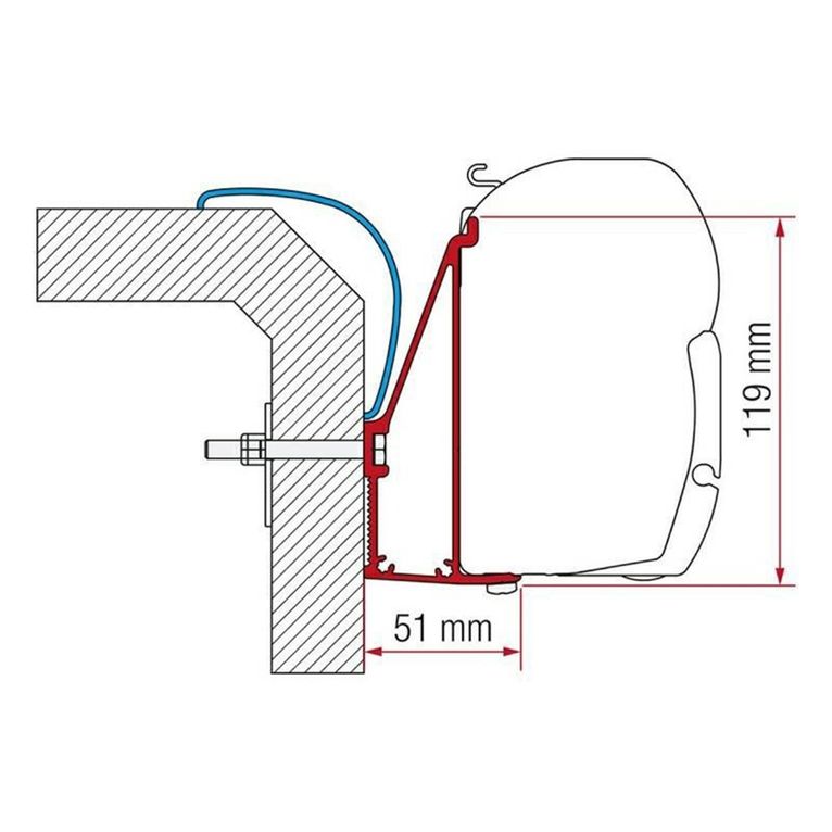 adapter rapido serie 6 350 cm. - fiamma