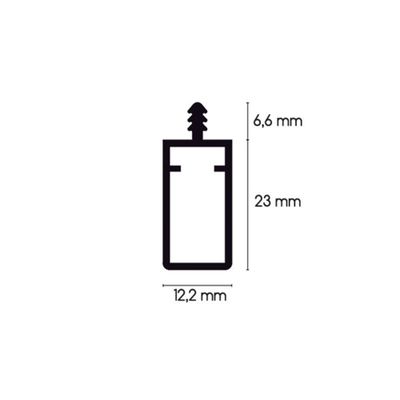 Profilo porta LED opale fresata • 2,5 m