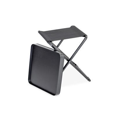 Sgabello pieghevole Teramo con piano tavolo nero - Camp4