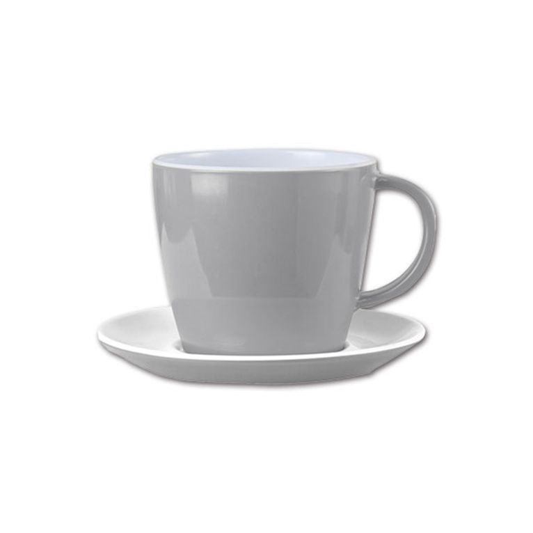 tazza con piattino stone touch - brunner