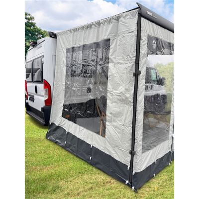 Parete laterale antipioggia sx h 250-280 cm, finestra
