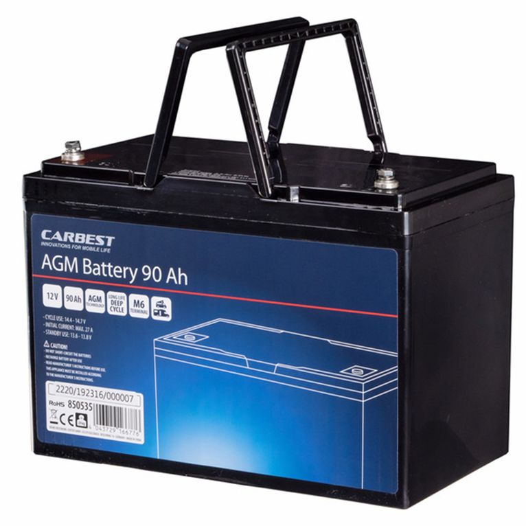 batteria agm 90ah 306x169x215 mm - carbest
