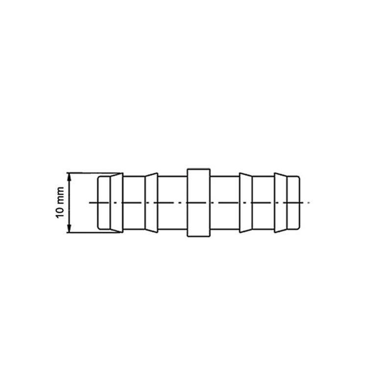 manicotto dritto - ø 10 mm