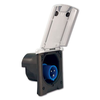 Spina Cee Fissa Ad Incasso Parete - 230 V - Bianca