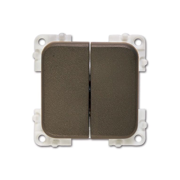 doppio interruttore unipolare • marrone - cbe