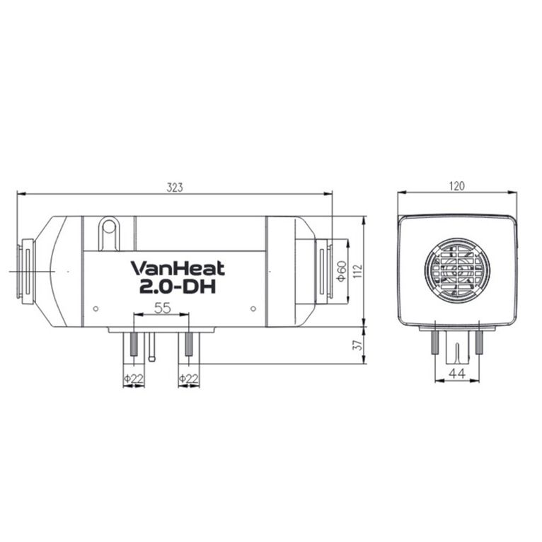 riscaldatore diesel vanheat 2.0-dh 12v 2 kw - carbest