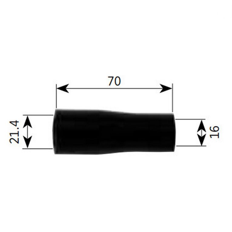 riduzione gomma 16-21,4 l=70mm - alde