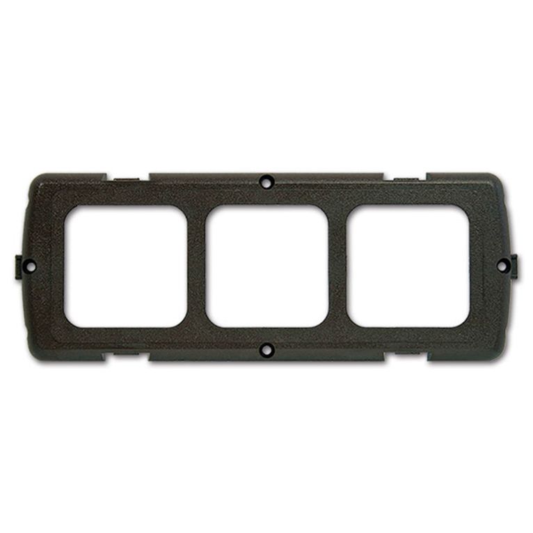 placca supporto 3 moduli • grigio