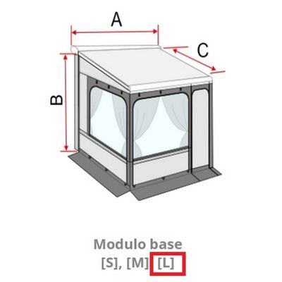 PRIVACY ROOM 300-L /H:251-280 F45 A - Fiamma