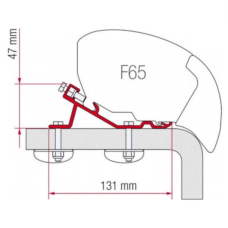 kit standard - staffe f65 3 staffe - fiamma