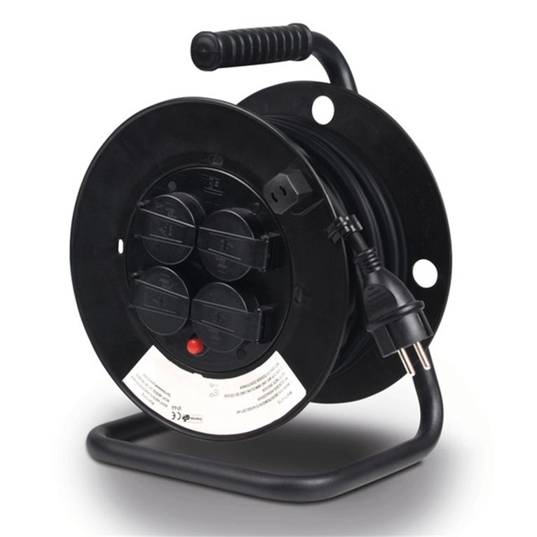 avvolgicavo 25 m con 4 prese schuko h05rr-f 3x1,5 mm²