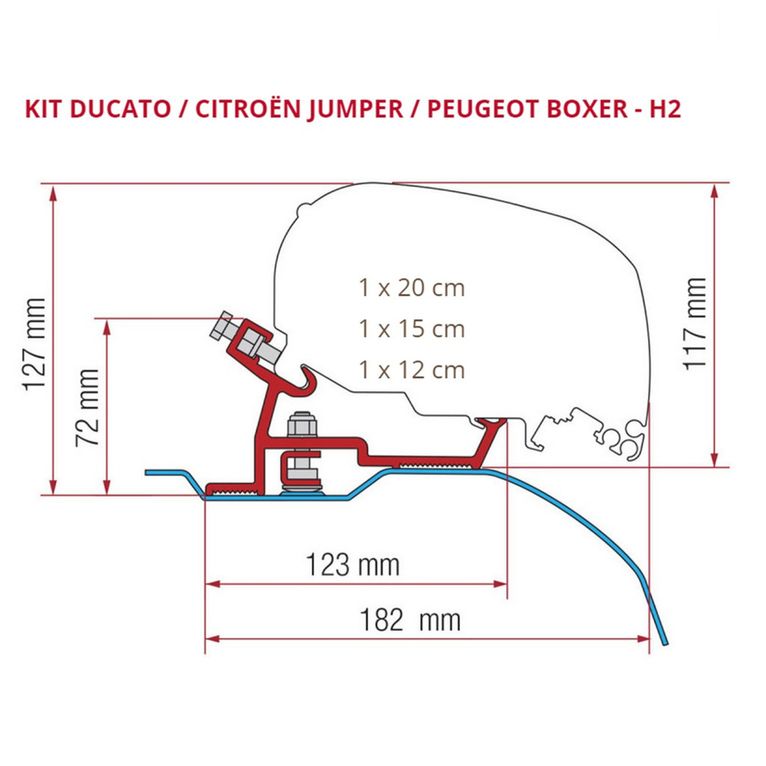 kit ducato profilo alto >2006 black - fiamma
