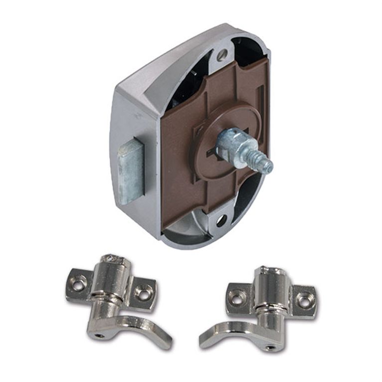 push-lock unilaterale - satinato - con ganci