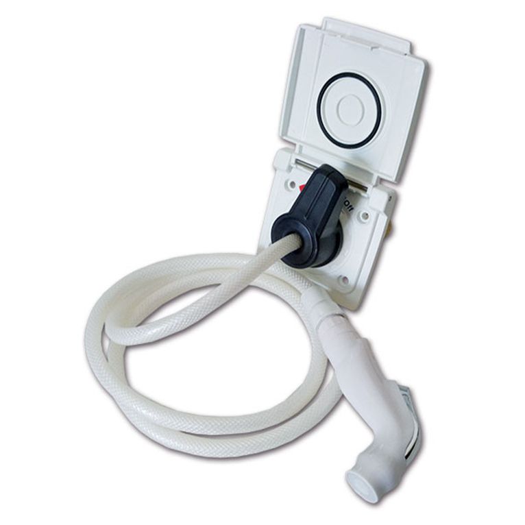 doccia esterna bianca attacco rapido - 150 cm