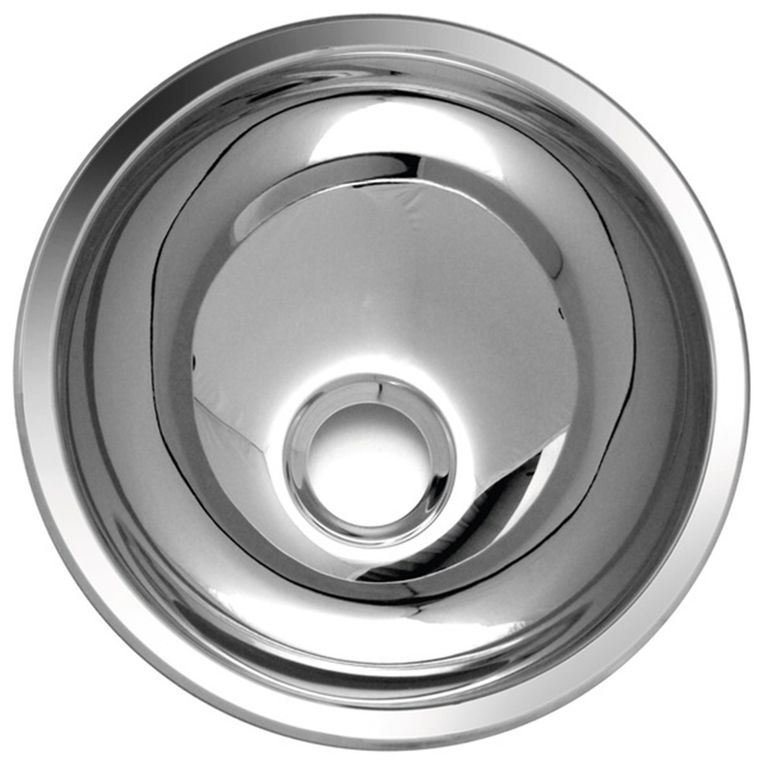 lavandino tondo in acciaio inox 265x120 mm - carbest