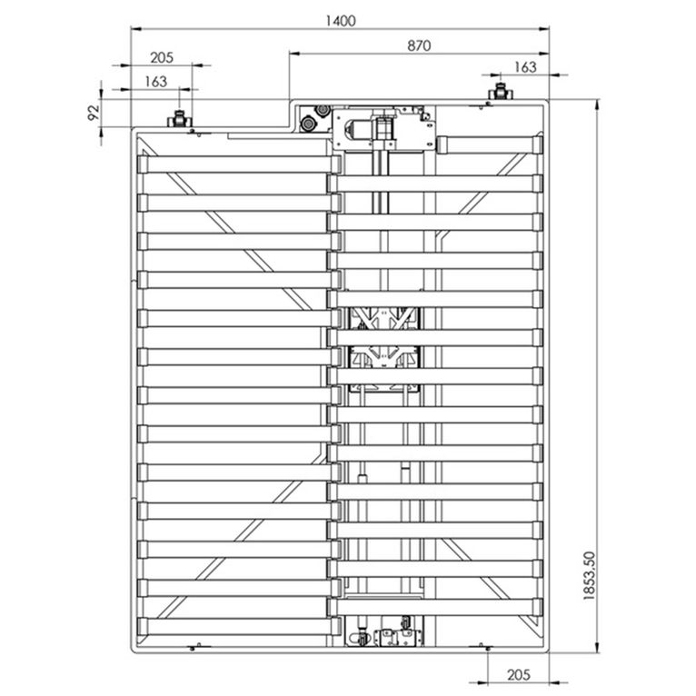 letto basculante elettrico in alluminio, kit completo