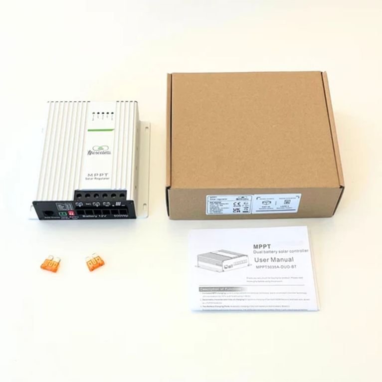 regolatore di carica mppt 35a duo per camper fino a 500w - bianco