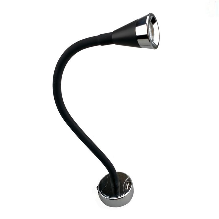 flex light 1w 3200k nero r.sw+usb blister