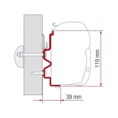ADAPTER RAPIDO 90DF/9M/10 DAL 2011 400 CM. - Fiamma