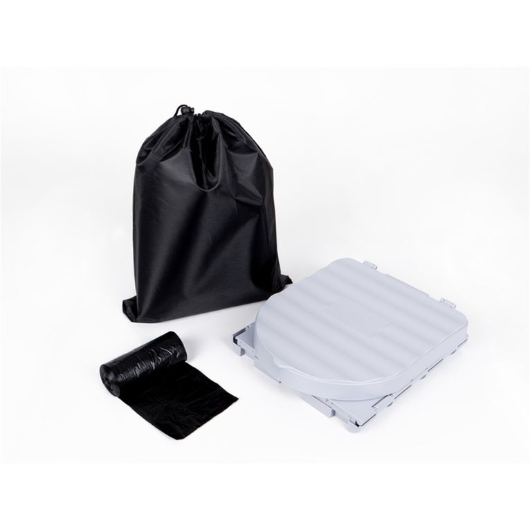 wc pieghevole mini nero 35x7,6x29,5 cm con borsa - camp4