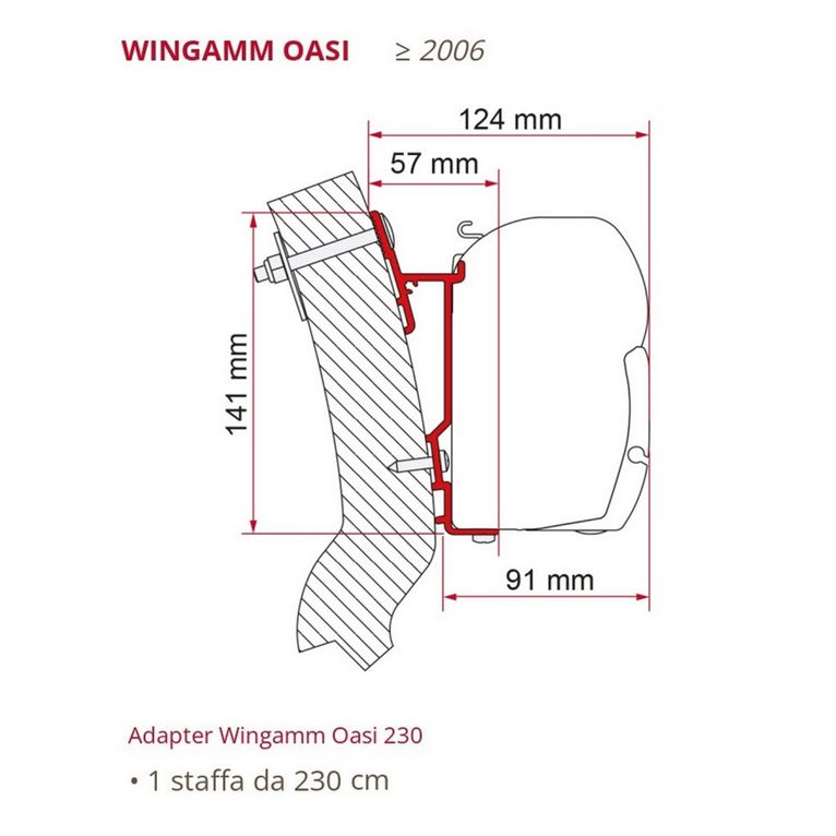 adapter wingamm oasi 230 - fiamma