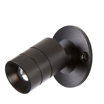 Faretto LED da incasso 12V nero lungo Ø35xH37 mm 1W