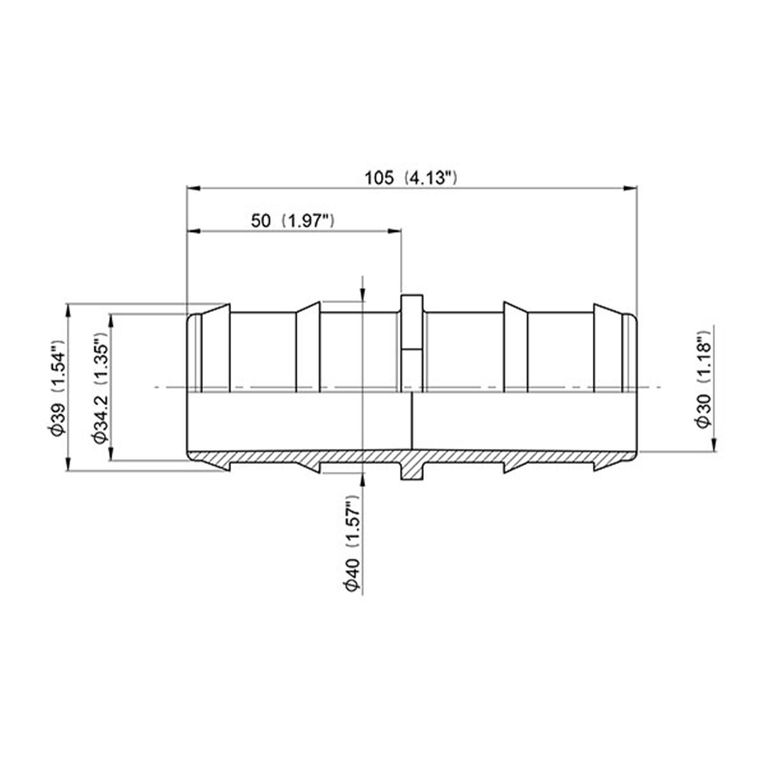 manicotto dritto - ø 40 mm