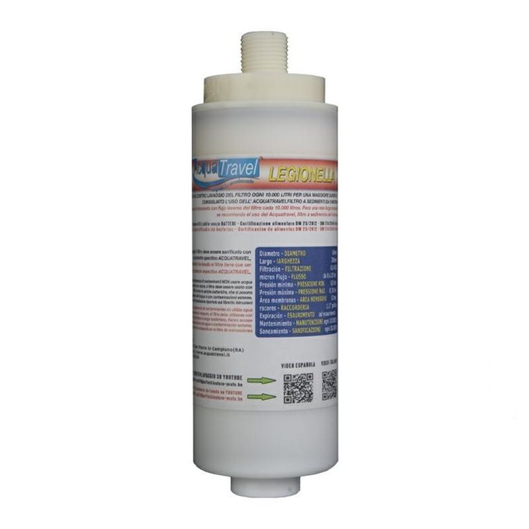 filtro antibatteri/legionella small 6,5x20cm.