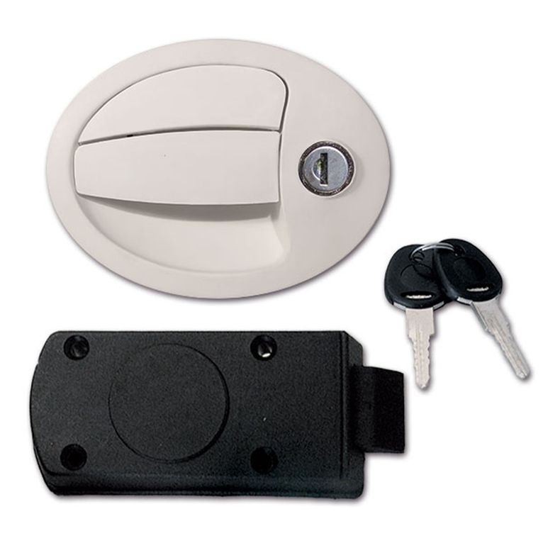 serratura ovale piccola completa