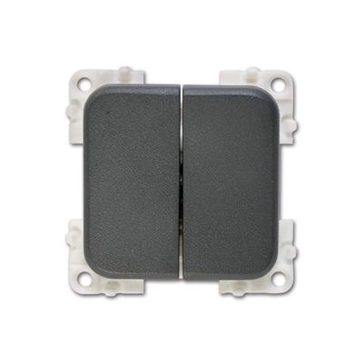 INTERRUTTORE UNIPOLARE DOPPIO MC2N GRIGIO