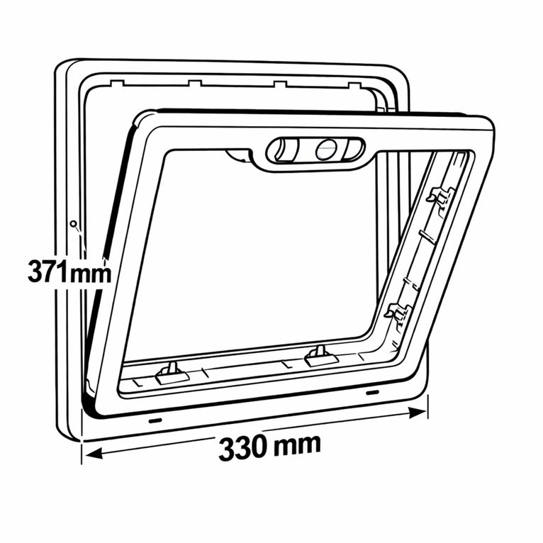 sportello thetford flush door 3 - 330 x 371 mm bianco