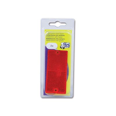 Catadiottro con fori • rosso • 105 x 48 • blister