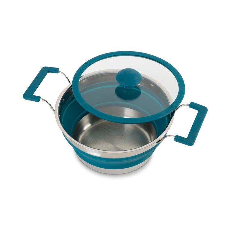 pentola pieghevole in silicone petrolio 20 cm - camp4