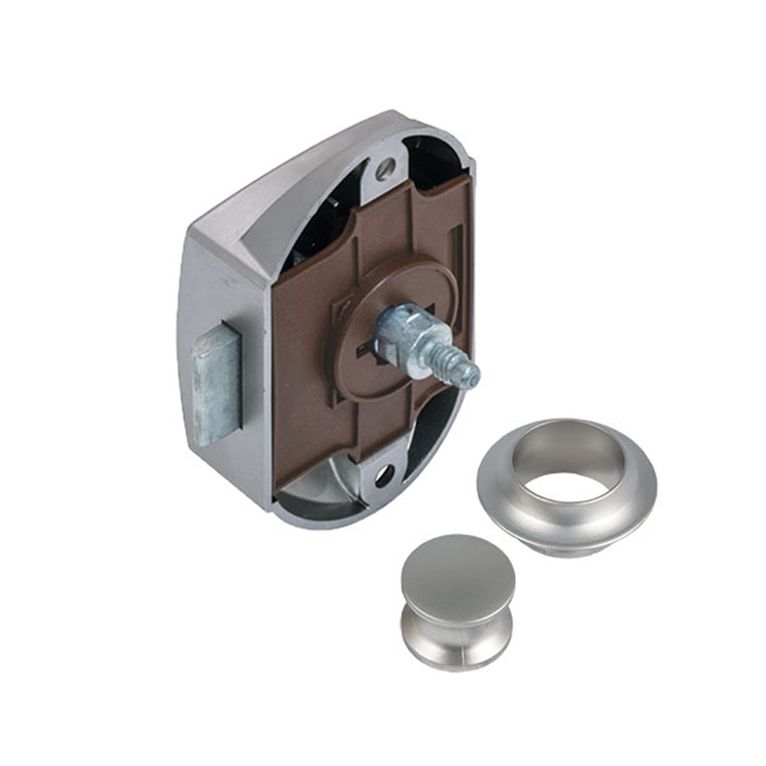 kit push-lock - pulsante e rosetta - nichelato