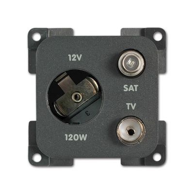 Presa 12 V Dc - Tv - Sat - Grigio