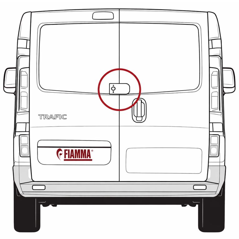 blocco di sicurezza portellone traffic kit safe door dd