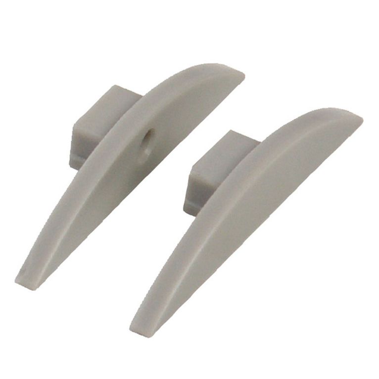 tappi terminali per profilo led semicircolare, 2 pz