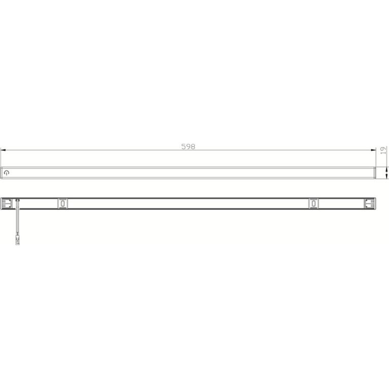 luce lineare led 60 cm 7w alluminio - carbest