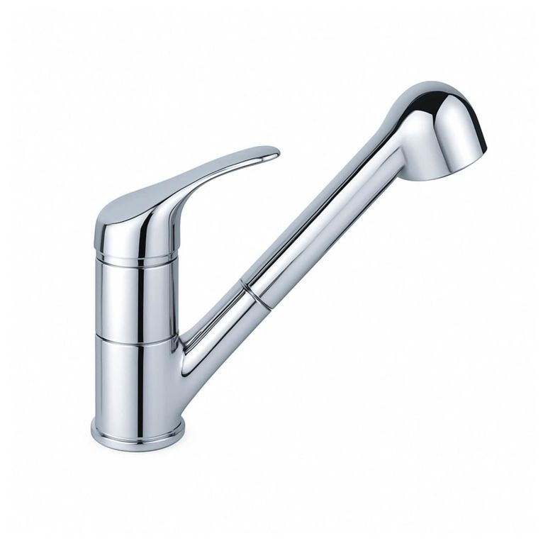 miscelatore monocomando cromato e doccia estraibile crom