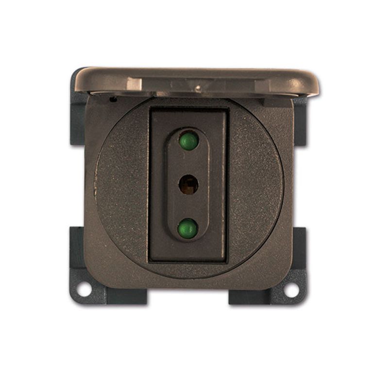 presa con coperchio • 230 v / 10 a • marrone