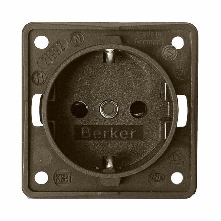 bmp22d/m presa berker schuko 230v 16a marrone - cbe