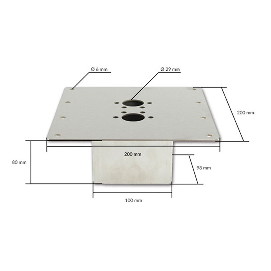 staffa-montaggio-pavimento-air-4d-star-h-80-mm