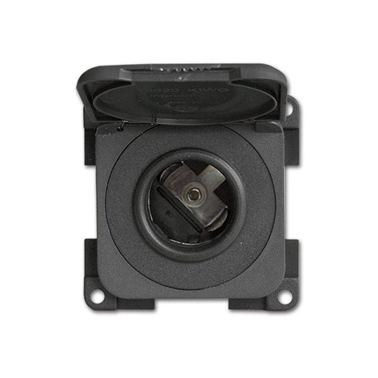 presa dc con coperchio • 12 v • grigio