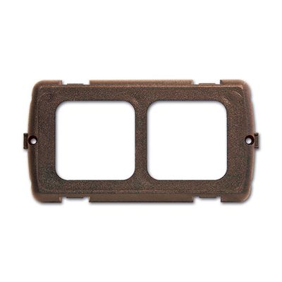 Placca supporto 2 moduli • marrone
